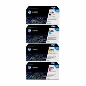HP Color Toner Set 308A Black + 309A Color Q2670A Q2671A Q2672A Q2673A - 0