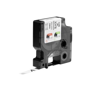 DYMO Rhino Industrie-Schriftbandkassette 18482, 9 mm x 5,5 m, permanent Polyester, schwarz auf weiß - 1