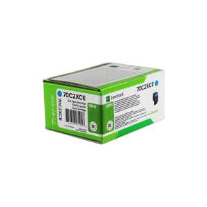Lexmark Color Toner CS510, 70C2XCE, 702XCE, Cyan, Kapazität: ca. 4.000 Seiten - 0