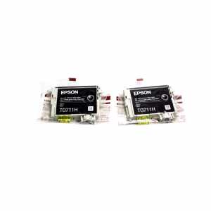2 x Epson Druckerpatronen T0711H Black für D120, DX7400, DX7450, DX8400, DX8450, DX9400F - 0