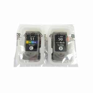 Canon Druckerpatronen Set PG-50 Black 0616B001 + CL-51, 0618B001, Black 22ml, Color 21ml - 0