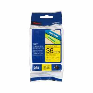 Brother P-touch Schriftbandkassette TZe-661, 36 mm x 8 m, laminiert, schwarz auf gelb - 0