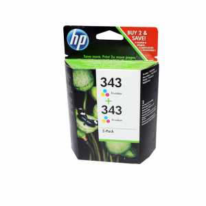 HP Druckerpatronen Doppelpack Nr. 343 CB332EE 2x ca. 330 Seiten 2016 - 0