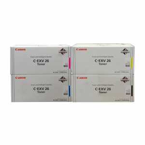4 x Canon Color Toner C-EXV26 Black Yellow Magenta Cyan, Kapazität: je ca. 6.000 Seiten - 0
