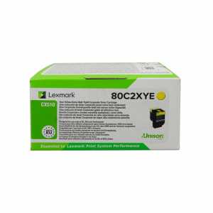 Lexmark Color Toner CX510, 80C2XYE, 802XYE, Yellow, Kapazität: ca. 4.000 Seiten - 0