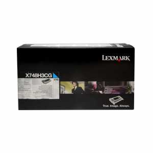 Lexmark Color Toner X748de, X748dte, X748H3CG, Cyan, Kapazität: ca. 10.000 Seiten - 0