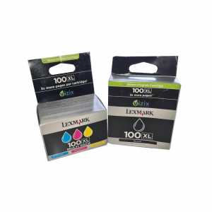 Lexmark Druckerpatronen Multipack Nr. 100XL BKCMY, 14N0850 + 14N1068E, OVP - 0