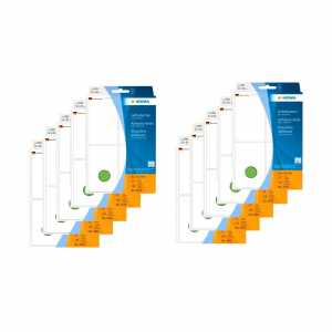 10 x Herma 2495 Haft-Etiketten GRÜN 52 x 82 mm, permanent klebend, 128 Stück/Pack - 1
