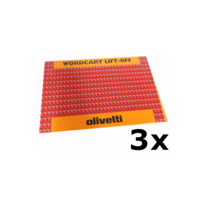 3 x olivetti Wordcart Lift-Off 80673 W 8mm Korrekturband für Olivetti ET-/ETV-Serie - 0