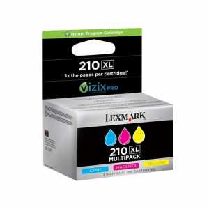 Lexmark Druckerpatronen Multipack 210XL CMY 14L0269E, Kapazität: 3 x ca. 1.600 Seiten - 0
