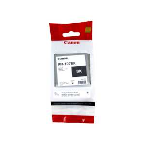 Canon Druckerpatrone PFI-107BK, Black, 6705B001, Kapazität: 130 ml, 2020-2022 - Black / Schwarz (Install before überschritten - 2020-2022)