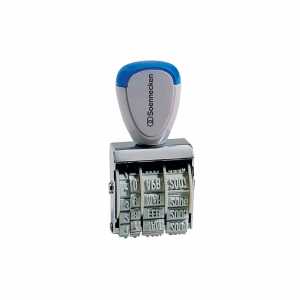3 x Soennecken 3831 Bänder- Datumstempel, 4 mm Schrifthöhe, inkl. 1 Stempelkissen Schwarz - 0