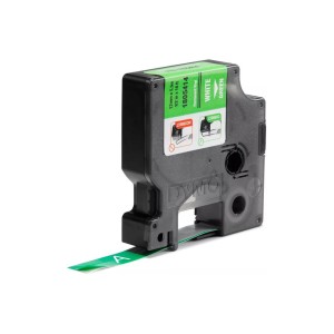 DYMO Rhino Industrie-Schriftbandkassette 1805414, 12 mm x 5,5 m, Vinyl, weiß auf grün - 1