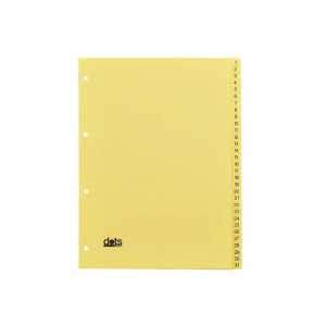 5 x Dots Zahlenregister 1-31 A4 GELB 31-teilig, Karton 120g/m² - 0