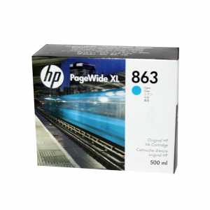 HP Druckerpatrone Nr. 863 Cyan, F9K40A, PageWide XL 3920, Kapazität: 500 ml, 2022-2024 - 0