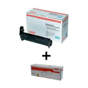 OKI Bildtrommel / Image Drum 42126672 Cyan + Toner 42127456 Cyan - 0