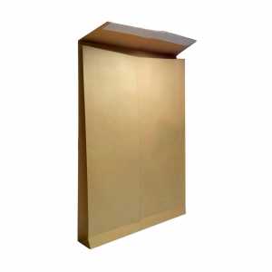 3 x 10 Stück Mailmedia Faltentaschen E4 280x400mm, 40mm Falte braun o.F. 150g/m², Haftklebung - 1