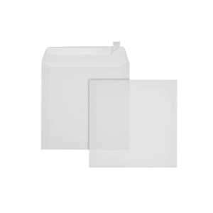 50 Stück Öki Spezial Kuverts quadratische Briefumschläge 160x160 mm transparent - 0