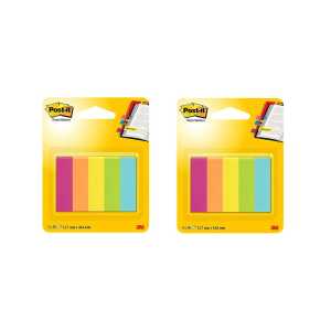 2 x Post-it 670-5CA Notes Markers Haftstreifen 12,7 x 44,4 mm, 5 x 50 Stück - 0
