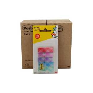 12 x 100 Post-it INDEX Haftstreifen Indexstreifen 11,9 x 43,2 mm Gingham-Collection - 1