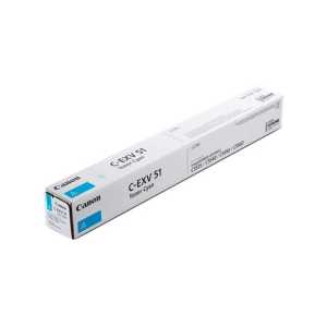 Canon Color Toner C-EXV51 Cyan, 0482C002, Kapazität: ca. 60.000 Seiten - 0