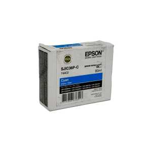 Epson Druckerpatrone SJIC36P-C, T44C2 Cyan, C13T44C240, Kapazität: 80 ml, 2024 - 0