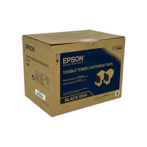 Epson Color Toner AcuLaser C3900, CX37, 0594, C13S050594, Black, 2er-Pack, Kapazität: 2 x ca. 6.000 Seiten - 0