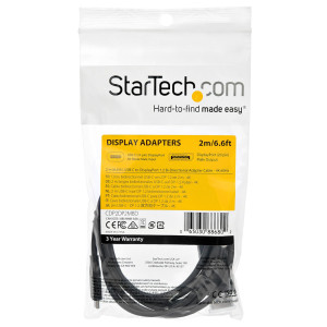 Startech CDP2DP2MBD USB-C auf DisplayPort 1.2 Kabel Adapter 4K HDCP Bidirektional 2m - 2