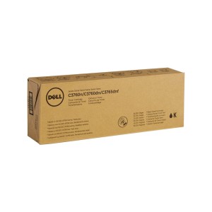 Dell Color Toner C3760, C3765, W8D60, 4CHT7, 593-11119, Black, Kapazität: ca. 11.000 Seiten - 0