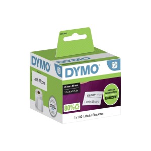 DYMO S0722560 / 11356 Labelwriter kleine Namensschilder 41 x 89 mm, weiß, 1 Rolle á 300 Stück - 0
