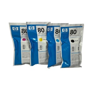 HP Druckkopf Set Nr. 80, C4820A, C4821A, C4822A, C4823A für Designjet 1000 ,1050, 1055 initialisiert - 1