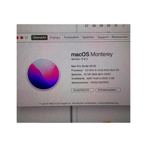 Apple Mac Pro (Ende 2013), Intel Xeon E5 6-Core @3,5Ghz, 32GB RAM, 240GB SSD - 3
