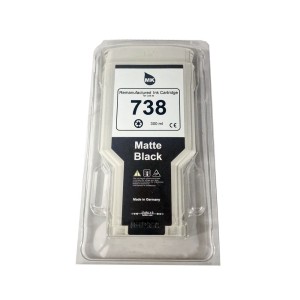 4x Druckerpatronen Nr. 738, Plotter-Tintenset C, M, Y, K, remanufactured, je 300 ml - 4