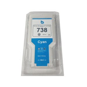 Druckerpatrone Nr. 738, Cyan, remanufactured, 300 ml - Nr. 738 cyan remanufactured 300 ml