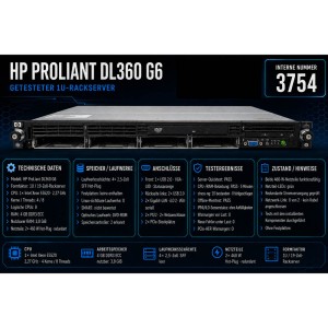 HP Server Proliant DL360 G6, Intel Xeon E5520 @2,27 GHz, 4GB RAM, ohne Festplatten - 1