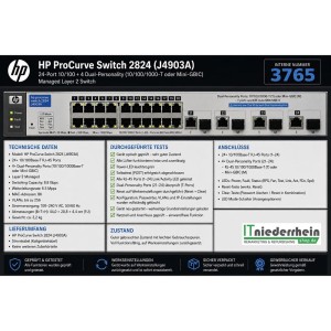 HP ProCurve 2824 J4903A 20 Port Gigabit Ethernet Switch, 4x SFP, managed - 3
