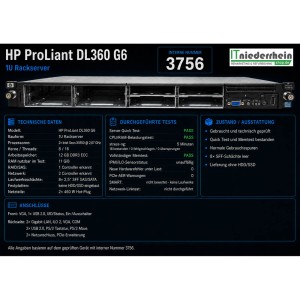 HP Server Proliant DL360 G6, 2x Intel Xeon E5550 @2,67GHz, 12GB RAM, ohne Festplatten - 1
