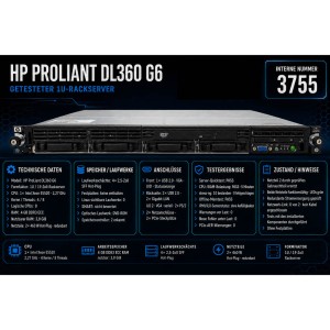 HP Server Proliant DL360 G6, Intel Xeon E5520 @2,27GHz, 4GB RAM, ohne Festplatten - 1