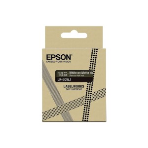 Epson LabelWorks Beschriftungsband LK-5QWJ, C53S672089, 18 mm x 8 m, weiß auf matt khaki - 0