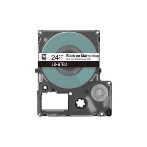 Epson LabelWorks Beschriftungsband LK-6TBJ, C53S672067, 24 mm x 8 m, schwarz auf matt transparent - 1