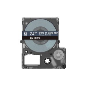 Epson LabelWorks Beschriftungsband LK-6HWJ, C53S672086, 24 mm x 8 m, weiß auf matt marineblau - 1