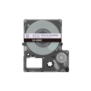 Epson LabelWorks Beschriftungsband LK-4UAS, C53S672107, 12 mm x 8 m, grau auf lavendel - 1