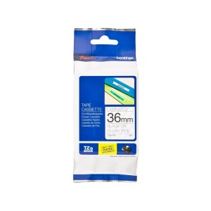 Brother P-touch Schriftbandkassette TZe-161, 36 mm x 8 m, laminiert, schwarz auf transparent - 0
