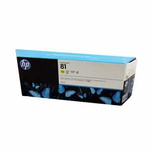 HP Druckerpatrone Nr. 81 Yellow C4933A Designjet 5000 ca.680ml 2015 - 0