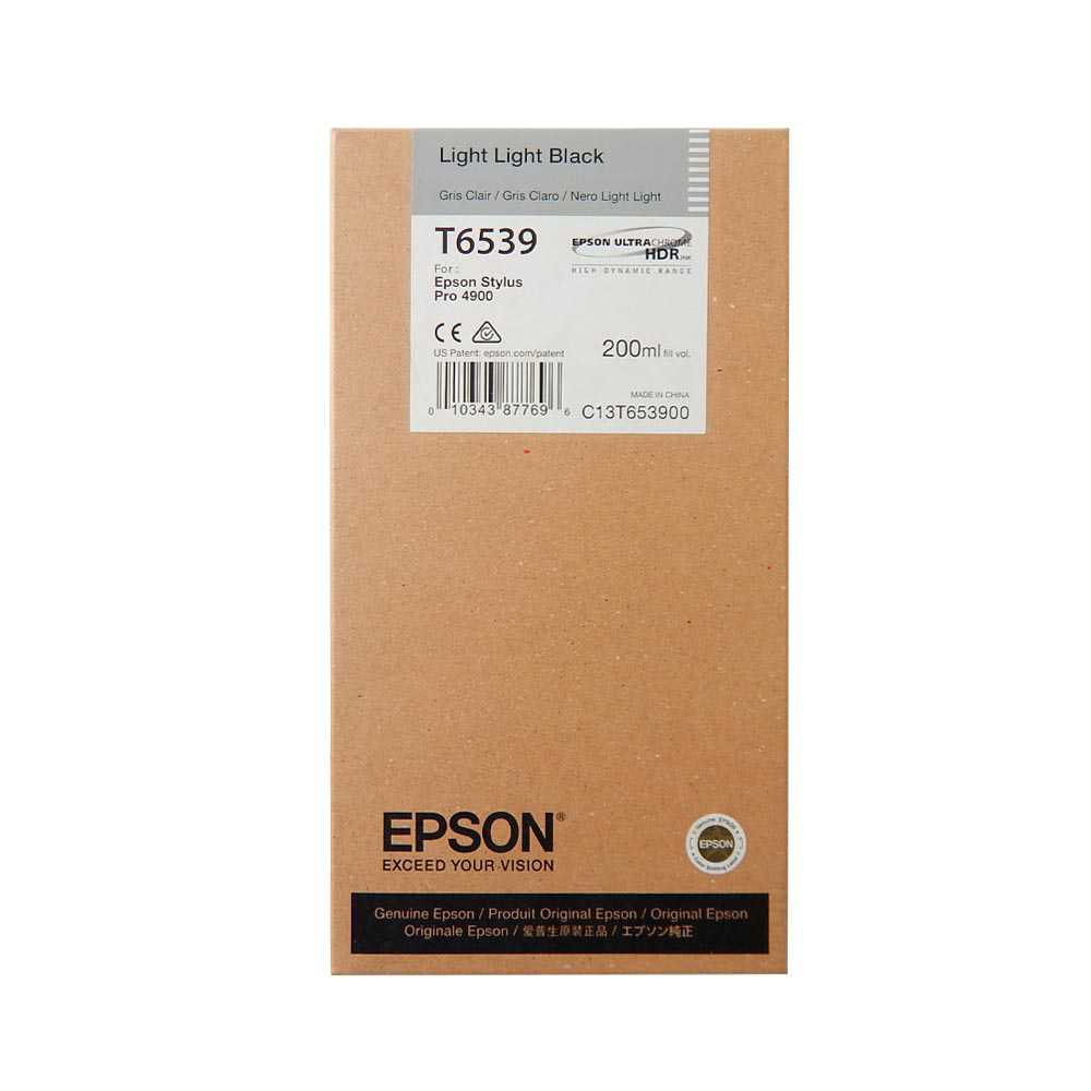 Epson Druckerpatrone T6539 Light Light Black, C13T653900, Stylus Pro 4900, 2025-2026 Epson Druckerpatrone T6539 Light Light Black, C13T653900, Stylus Pro 4900, 2025-2026