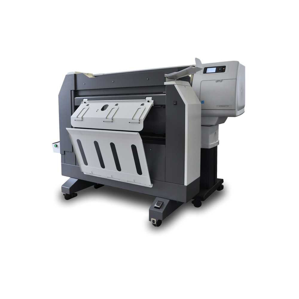 HP Designjet T7100 42 Zoll Plotter, PostScript, 3 Roll Upgrade, inkl. Gera  Butterfly Faltmaschine, überholt