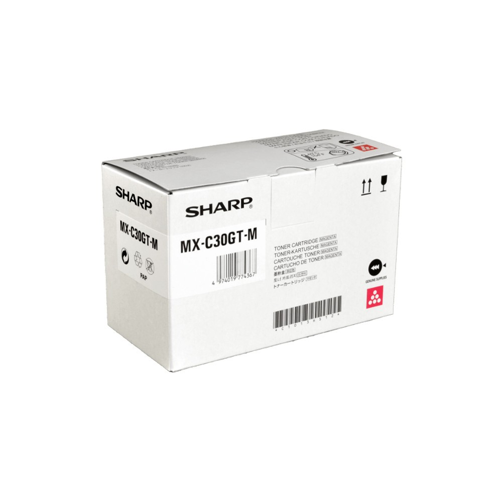 SHARP Color Toner MX-C250, MX-C300, MX-C301, MX-C30GT-M, Magenta, Kapazität: ca. 6.000 Seiten SHARP Color Toner MX-C250, MX-C300, MX-C301, MX-C30GT-M, Magenta, Kapazität: ca. 6.000 Seiten