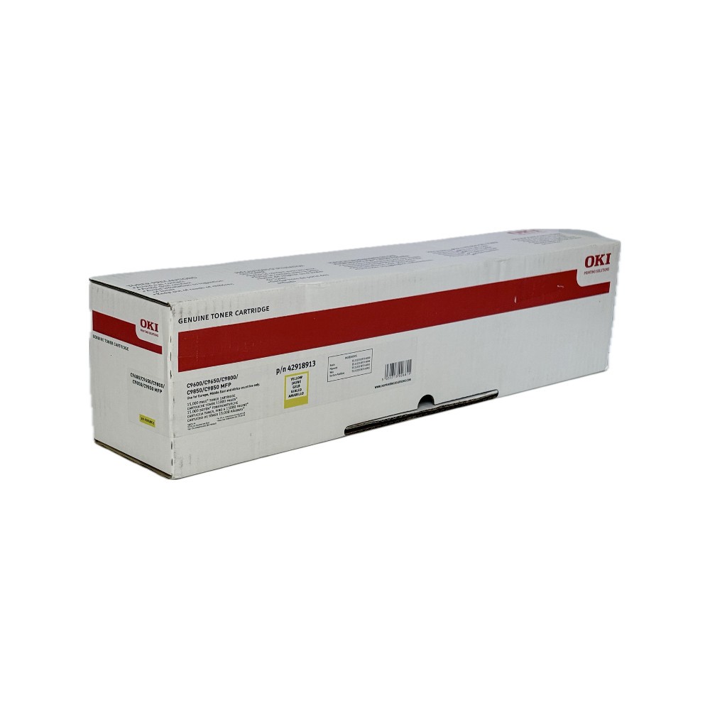 OKI Color Toner C9600, C9650, C9800, C9850, C9850MFP, 42918913, Yellow, Kapazität: ca. 15.000 Seiten OKI Color Toner C9600, C9650, C9800, C9850, C9850MFP, 42918913, Yellow, Kapazität: ca. 15.000 Seiten