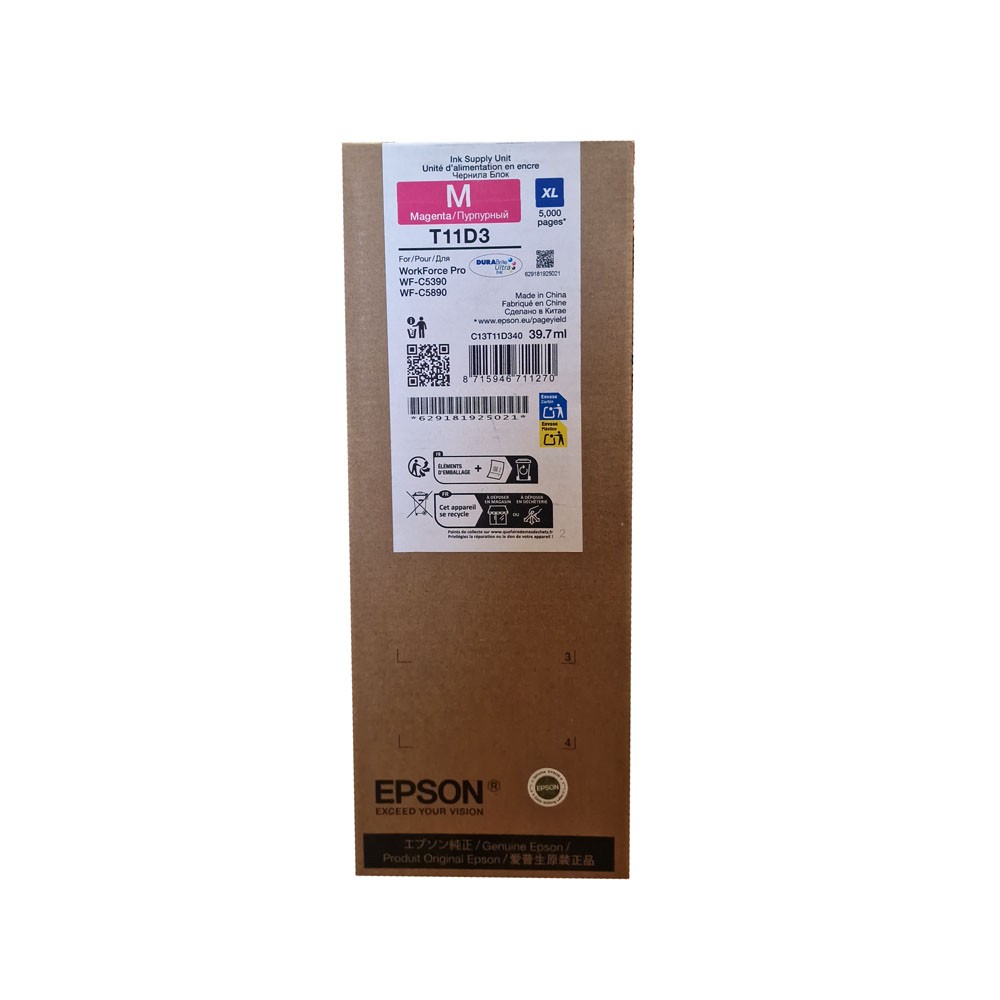 Epson Druckerpatrone T11D3, C13T11D340 Magenta für Workforce Pro WF-C5390, C5890 2030 Epson Druckerpatrone T11D3, C13T11D340 Magenta für Workforce Pro WF-C5390, C5890 2030