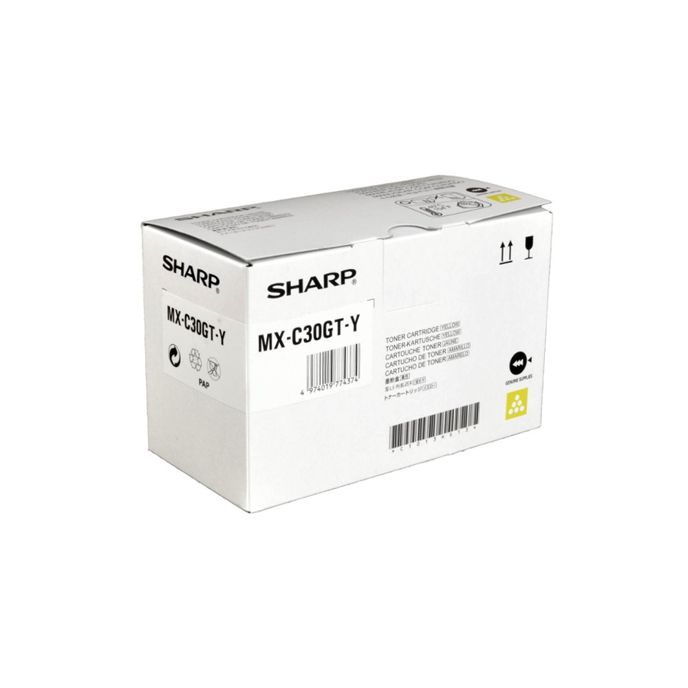 SHARP Color Toner MX-C250, MX-C300, MX-C301, MX-C30GT-Y, Yellow, Kapazität: ca. 6.000 Seiten SHARP Color Toner MX-C250, MX-C300, MX-C301, MX-C30GT-Y, Yellow, Kapazität: ca. 6.000 Seiten